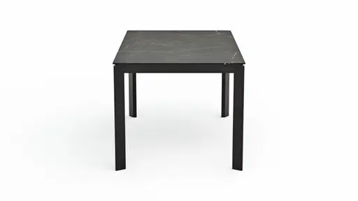 Esstisch Menosa - ausziehbar, LB ca. 160x90 cm, Laminat, Marmor schwarz