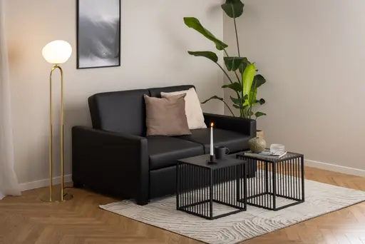 Beistelltisch - LB ca. 40x40 cm, Schwarz