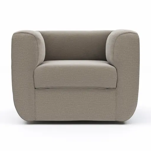 Sessel Stormy - drehbar, Stoff, Graubeige