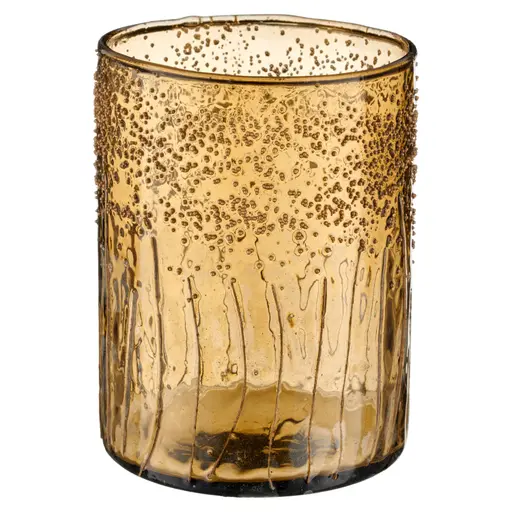 Windlicht - DH ca. 10x13 cm, Senfgelb