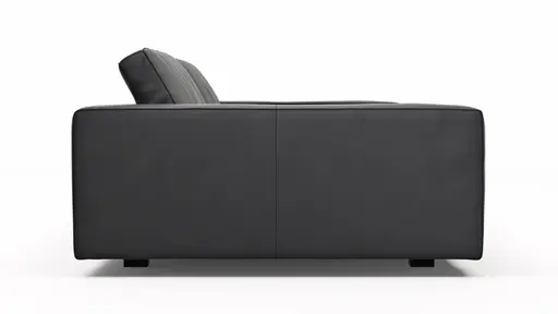 Sofa Aprino 1 - 4-Sitzer XXL, Leder, Schwarz, Armlehne Block