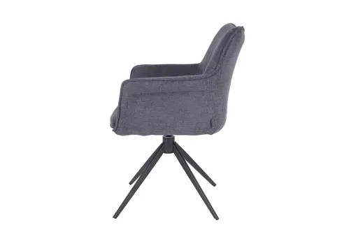 Armlehnstuhl MAIKE - drehbar, Stoff, Marine