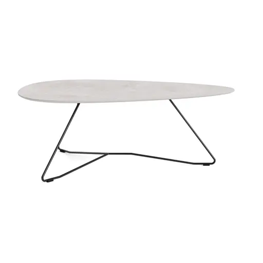 Couchtisch Oliva - LBH ca. 100x70x37 cm, HPL, Creme Natur