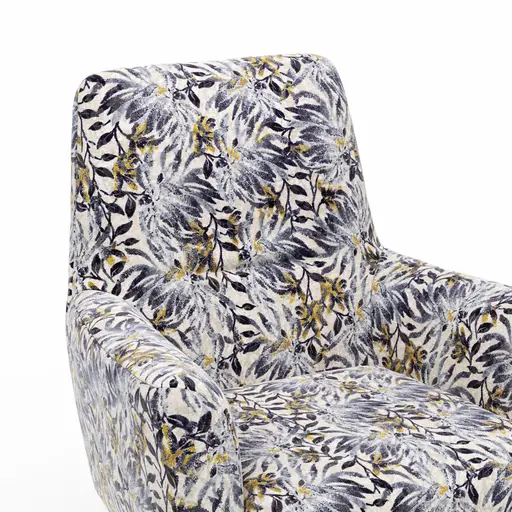 Drehsessel Charlotte - Stoff, Blumig