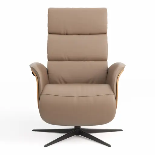 Relaxsessel Amila - Größe L, inkl. 4-motorischer Relaxfunktion und Aufstehhilfe, Leder, Rauchbraun