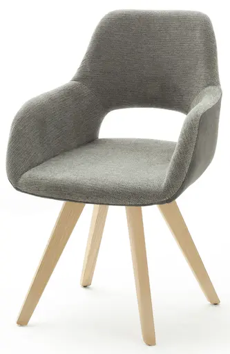 Armlehnenstuhl MACIE - Stoff, Olive