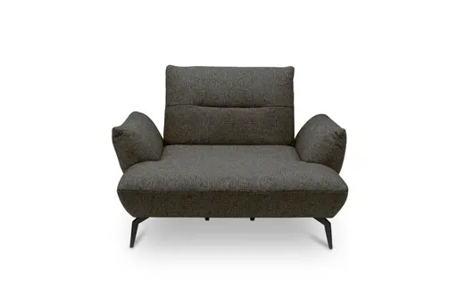 Sessel PAYTON - Loveseat inkl. Rückenneigung, Stoff, Braun