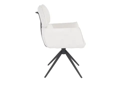 Armlehnstuhl MARGIT - drehbar, Stoff, Silberfarben