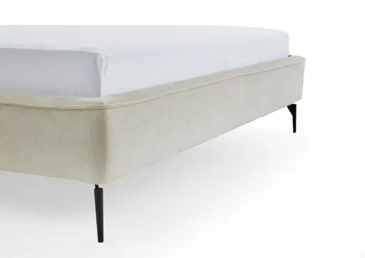 Polsterbett - Liegefläche ca. 180x200 cm, Stoff, Natur