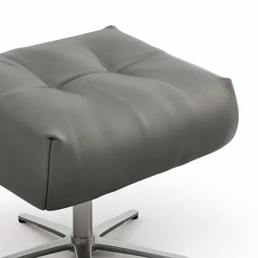 Hocker Terni - Sternfuss, Leder, Grau