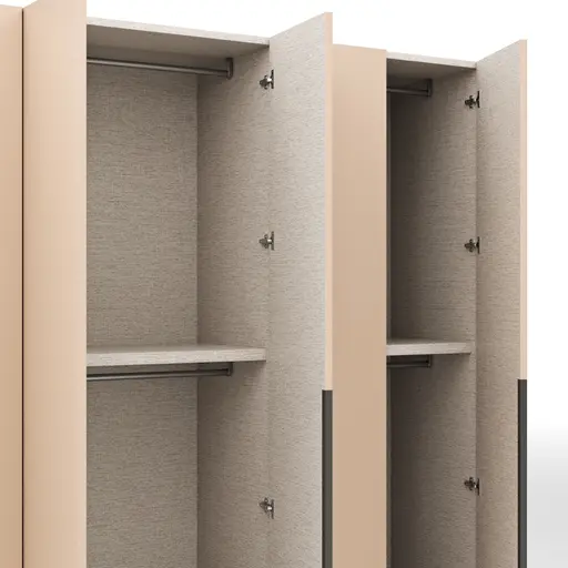 Drehtürenschrank Loretto - B ca. 280 cm, Lack matt, Sand