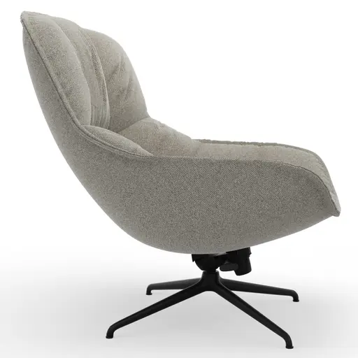 Sessel Unn - Stoff, Grau