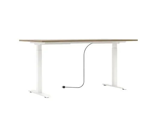 Schreibtisch - höhenverstellbar, LB ca. 160x77 cm, Artisan Eiche Nachbildung, Weiß