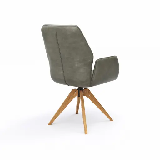 Armlehnstuhl Dalyan - drehbar, Stoff, Grau