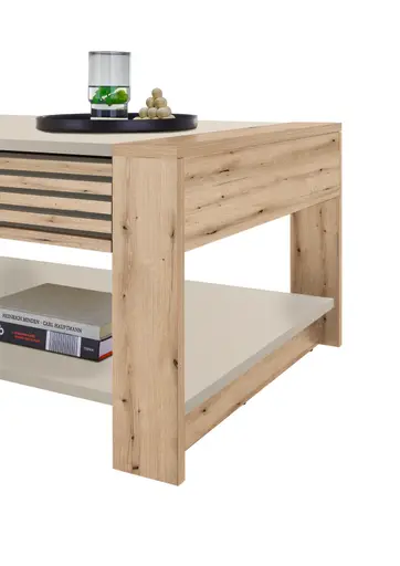 Couchtisch - LB ca. 108x60 cm, Evoke Eiche Nachbildung, Kaschmir