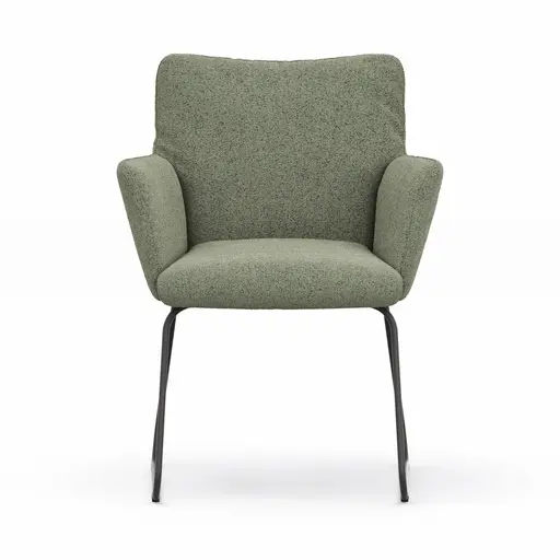 Armlehnstuhl Nashville - Stoff, Olivgrün