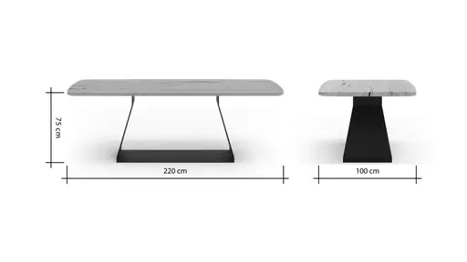 Esstisch Belena - LB ca. 220x100 cm, Eiche massiv