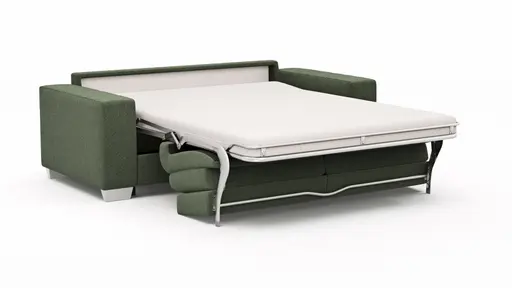 Sofa Nuoro - 2,5-Sitzer inkl. Schlaffunktion, Armlehne breit, Stoff, Olivgrün