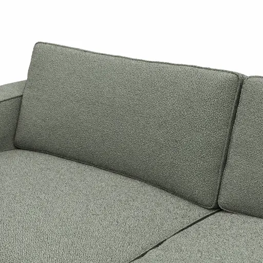 Ecksofa Lilaia - 1,5-Sitzer XL mit Chaise Longue XL rechts, Stoff, Olivgrün