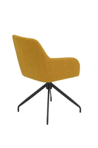 Armlehnstuhl - drehbar, Stoff, Gelb
