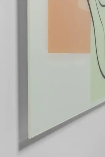 Glasbild - LB ca. 100x100 cm, Pastell