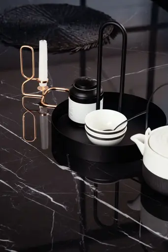 Esstisch Jari - LB ca. 180x95 cm, Keramik, Schwarz