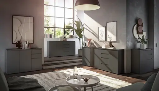 Kommode - B ca. 119 cm, Anthrazit