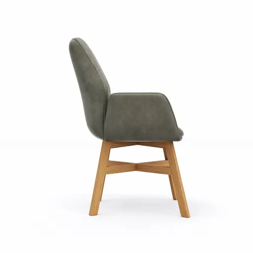 Armlehnstuhl Dalyan - Stoff, Grau