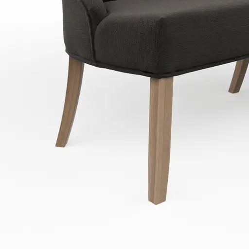 Polsterbank Litchfield - B. ca. 200cm, Stoff, Schwarzgrau