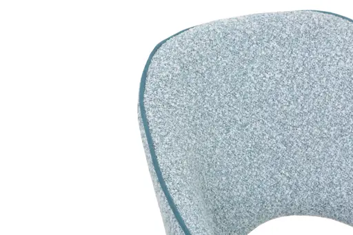 Stuhl MERIEM - drehbar, Stoff, Blau