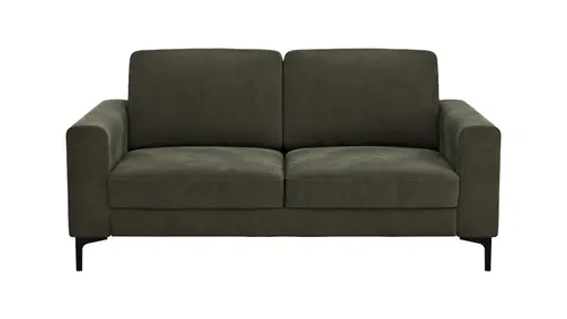 Sofa Oviedo - 2-Sitzer, Stoff, Braungrün