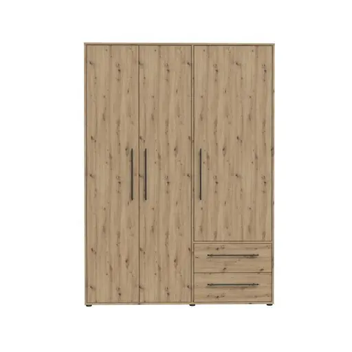 Drehtürenschrank FATHIE- B ca. 144 cm, Eiche Dekor Artisan