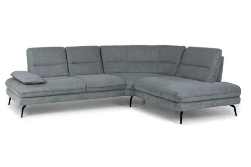 Ecksofa - 2,5-Sitzer mit Ecke rechts, Stoff, Zink
