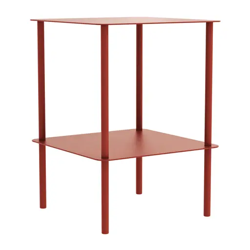 Beistelltisch Dagny - BHT ca. 40x55x40 cm, Quadratisch, Metall, Camparirot