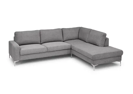 Ecksofa CALM 2.0 - 2,5-Sitzer mit Ecke rechts, Stoff, Steingrau