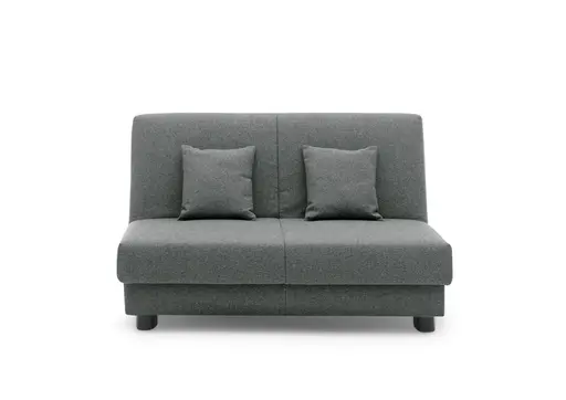 Schlafsofa EASY EXPRESS - 2-Sitzer, 140 cm inkl. Schlaffunktion, Stoff Dunkelgrau