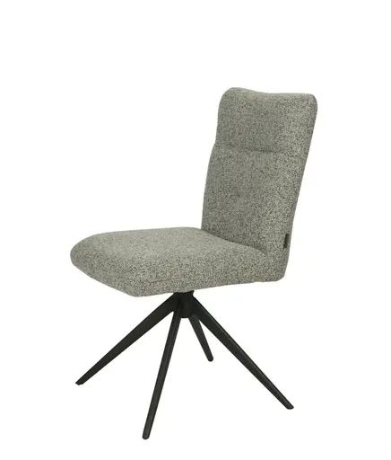 Stuhl MYLENE - drehbar, Stoff, Schlamm