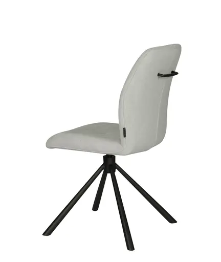 Stuhl MANOA - drehbar, Stoff, Silber