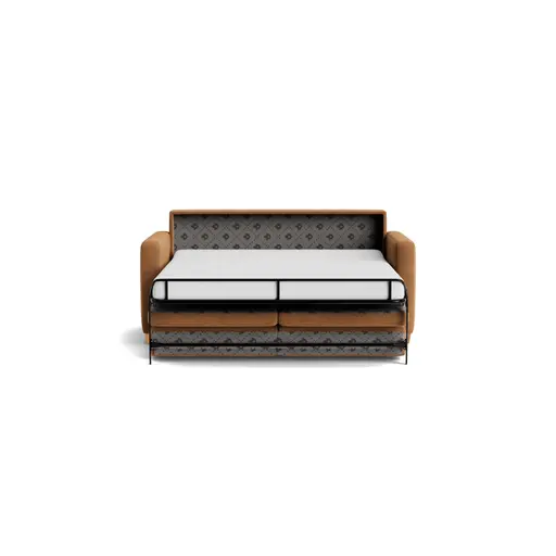 Sofa Lakeville 1 - inkl. Schlaffunktion, Gestell schwarz, Stoff, Senfgelb