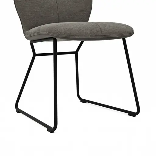 Stuhl Dinner - Stoff, Dunkelbraun