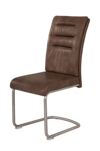 Freischwinger - Stoff, Braun