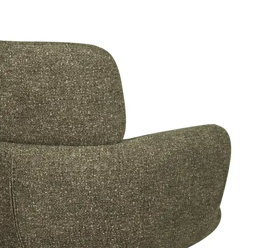 Armlehnstuhl MANJA - drehbar, Stoff, Braun