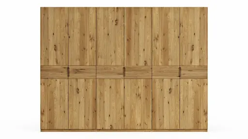 Drehtürenschrank Baltimore - B. ca. 291 cm, Wildeiche massiv