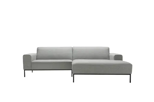 Ecksofa Morten - 1,5-Sitzer, Longchair rechts, Stoff, Grau
