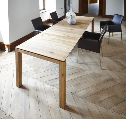 Esstisch 3400 - LB ca. 200x100 cm, ausziehbar, Asteiche massiv, Geölt