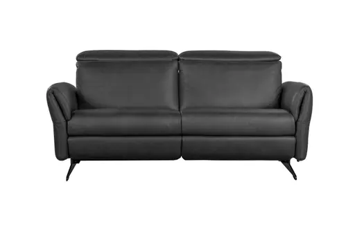 Sofa - 2,5-Sitzer, Kopfteil verstellbar, Sitzvorzug motorisch, Leder, Anthrazit