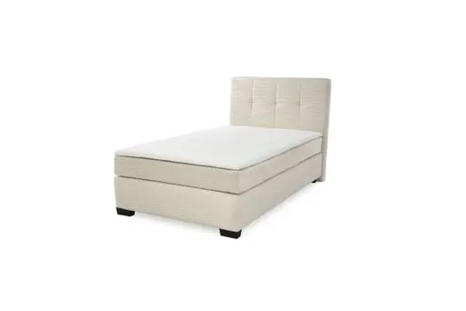 Boxspringbett JILA- Ligefläche ca. 120x200 cm, Stoff, Beige