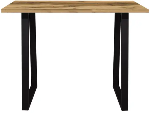 Bartresentisch - LB ca. 120x70 cm, Plankeneiche, Schwarz