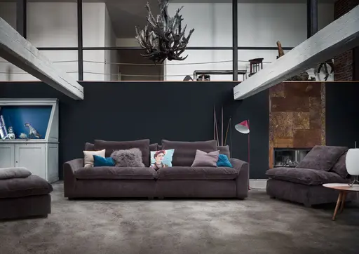 Sofa Ulf - 3,5-Sitzer, Cord, Anthrazit