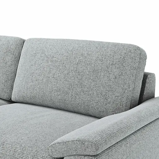 Ecksofa Oviedo - Ecke links mit 2,5-Sitzer, Stoff, Hellgrau